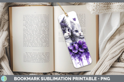 GorgeousCats Purple Drips Bookmark design.