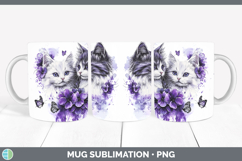 GorgeousCats Purple Drips Mug Wrap design.