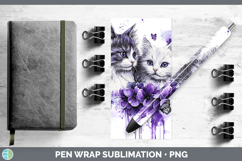 GorgeousCats Purple Drips Pen Wrap design.