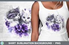 GorgeousCats Purple Drips Shirt design.
