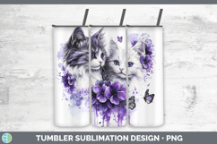 GorgeousCats Purple Drips Tumbler design.