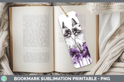 GorgeousCats Purple Drips Bookmark design.