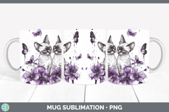 GorgeousCats Purple Drips Mug Wrap design.