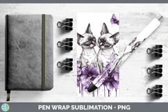 GorgeousCats Purple Drips Pen Wrap design.