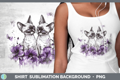 GorgeousCats Purple Drips Shirt design.