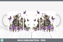 GorgeousCats Purple Drips Mug Wrap design.
