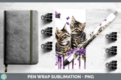 GorgeousCats Purple Drips Pen Wrap design.
