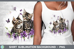 GorgeousCats Purple Drips Shirt design.