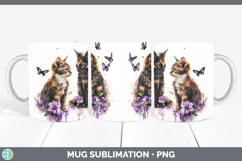GorgeousCats Purple Drips Mug Wrap design.