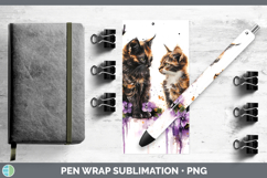 GorgeousCats Purple Drips Pen Wrap design.