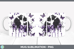 GorgeousCats Purple Drips Mug Wrap design.