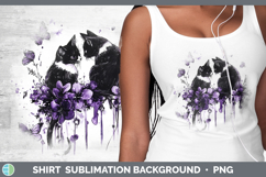 GorgeousCats Purple Drips Shirt design.