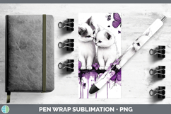 GorgeousCats Purple Drips Pen Wrap design.