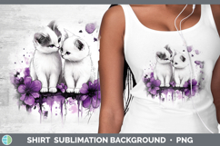 GorgeousCats Purple Drips Shirt design.