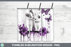 GorgeousCats Purple Drips Tumbler design.