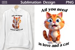 Cat Quote Sublimation Design | Funny Cat T Shirt Design Product Image 1