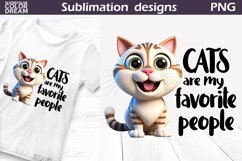 Cat Quote Sublimation Design | Funny Cat T Shirt Design Product Image 1