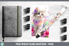 GorgeousCats Rainbow Summer Pen Wrap design.