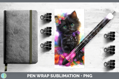 GorgeousCats Rainbow Summer Pen Wrap design.