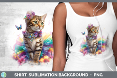 GorgeousCats Rainbow Summer Shirt design.