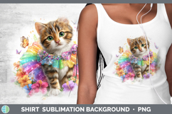 GorgeousCats Rainbow Summer Shirt design.