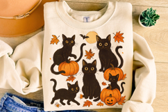 Halloween Retro Cat PNG, Ghost Cat PNG, Spooky Cat PNG, Fall Product Image 4