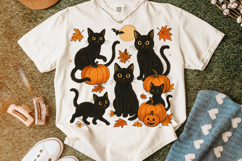 Halloween Retro Cat PNG, Ghost Cat PNG, Spooky Cat PNG, Fall Product Image 5