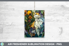 GorgeousCats Stained Glass Wild Flowers Air Freshener design.
