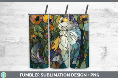 GorgeousCats Stained Glass Wild Flowers Tumbler design.