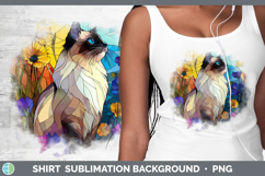 GorgeousCats Stained Glass Wild Flowers Shirt design.