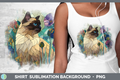 GorgeousCats Stained Glass Wild Flowers Shirt design.