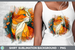 GorgeousCats Stained Glass Wild Flowers Shirt design.