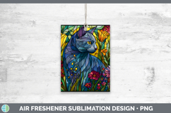 GorgeousCats Stained Glass Wild Flowers Air Freshener design.