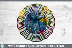 GorgeousCats Stained Glass Wild Flowers Wind Spinner design.