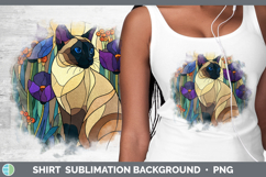 GorgeousCats Stained Glass Wild Flowers Shirt design.