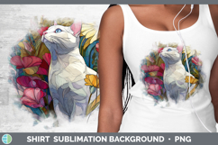 GorgeousCats Stained Glass Wild Flowers Shirt design.