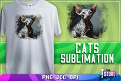 Cats Sublimation | Cat Sublimation PNG Design | Animals PNG Product Image 1