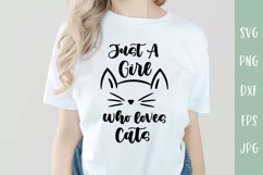 Just A Girl Who Loves Cats - Cat Mom SVG Cut File Product Image 1
