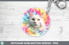 GorgeousCats Tie Dye Keychain design.
