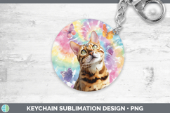 GorgeousCats Tie Dye Keychain design.