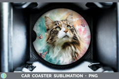 GorgeousCats Tie Dye Car Coaster design.