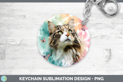 GorgeousCats Tie Dye Keychain design.