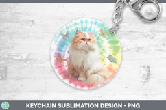 GorgeousCats Tie Dye Keychain design.