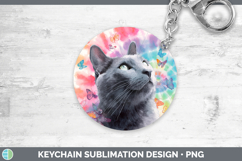 GorgeousCats Tie Dye Keychain design.