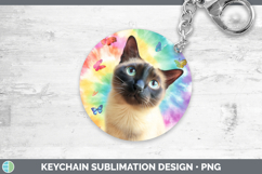 GorgeousCats Tie Dye Keychain design.