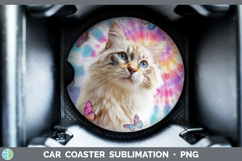 GorgeousCats Tie Dye Car Coaster design.