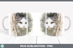 GorgeousCats Tree Peek Mug Wrap design.