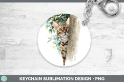 GorgeousCats Tree Peek Keychain design.