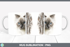 GorgeousCats Tree Peek Mug Wrap design.