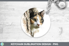 GorgeousCats Tree Peek Keychain design.